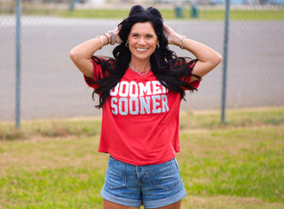 Boomer Sooner chenille top