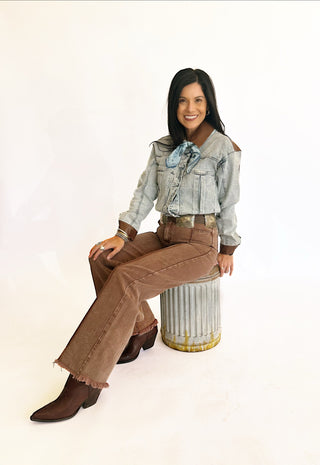 Denim & leather jacket