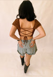 Emmy brown crop top