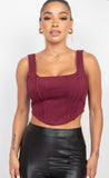 Mallory suede corset top - 2 colors