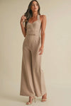 Brittany taupe jumpsuit