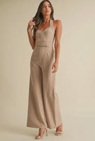 Brittany taupe jumpsuit