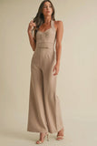 Brittany taupe jumpsuit