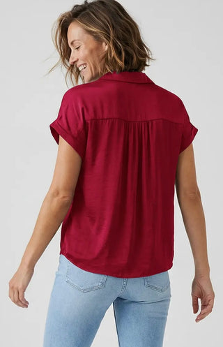 Carrie crimson blouse