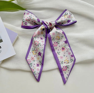 Purple floral twilly