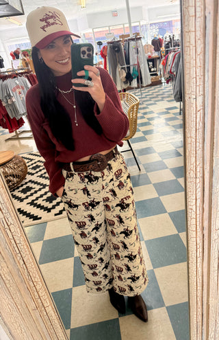 Covered wagon tapestry pants