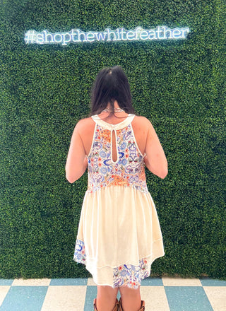 Sarah floral knit tunic dress/top