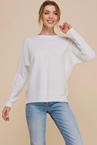Rose fine gauge pullover sweater