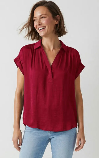 Carrie crimson blouse