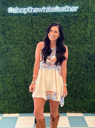 Sarah floral knit tunic dress/top