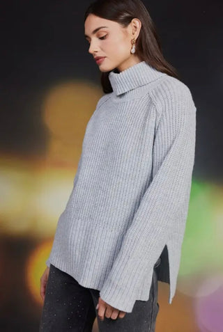 Tashia grey turtleneck sweater