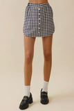 Skyler Black checkered skirt
