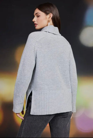 Tashia grey turtleneck sweater