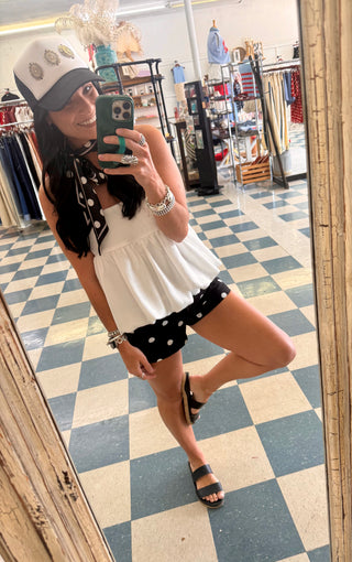Whitney white bubble skirt/top