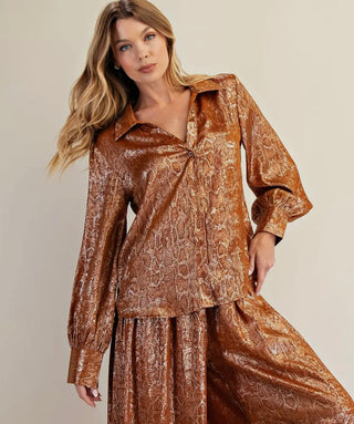 Langley snake skin blouse