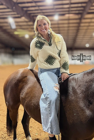 Rowdy Aztec fleece pullover