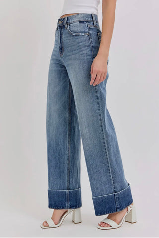Randi wide leg medium wash denim - Cello