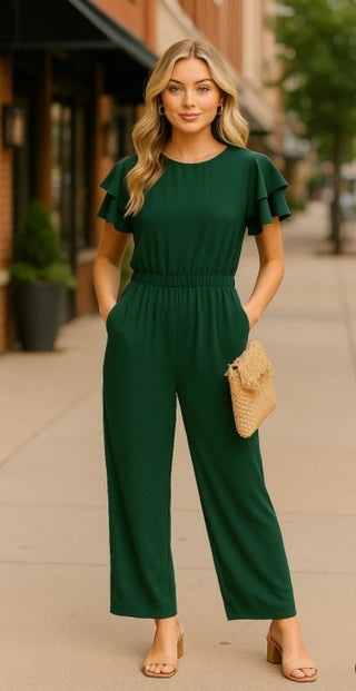 Katherine Hunter green jumpsuit