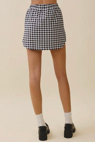 Skyler Black checkered skirt