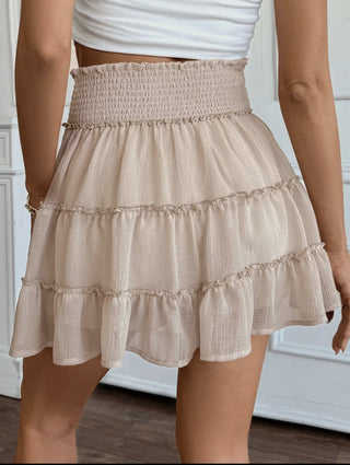 Jacie tiered natural skort