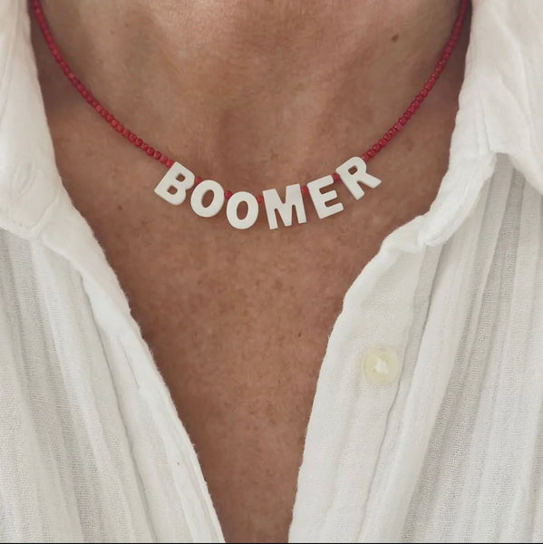 Preorder Boomer beaded necklace - arriving 10/6