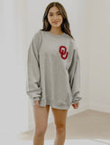 OU chenille patch sweatshirt