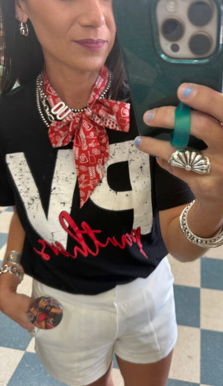 OU Silver and gold bandana slides