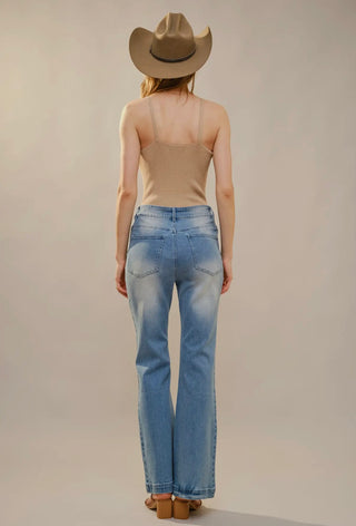 Brandi Buckle ribbed bodysuit - 2 colors