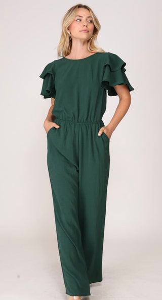 Katherine Hunter green jumpsuit