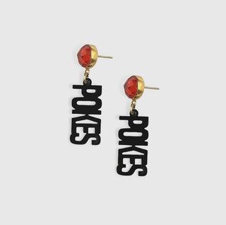Pokes drop earrings