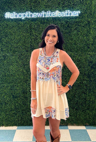 Sarah floral knit tunic dress/top