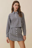 Skyler Black checkered skirt