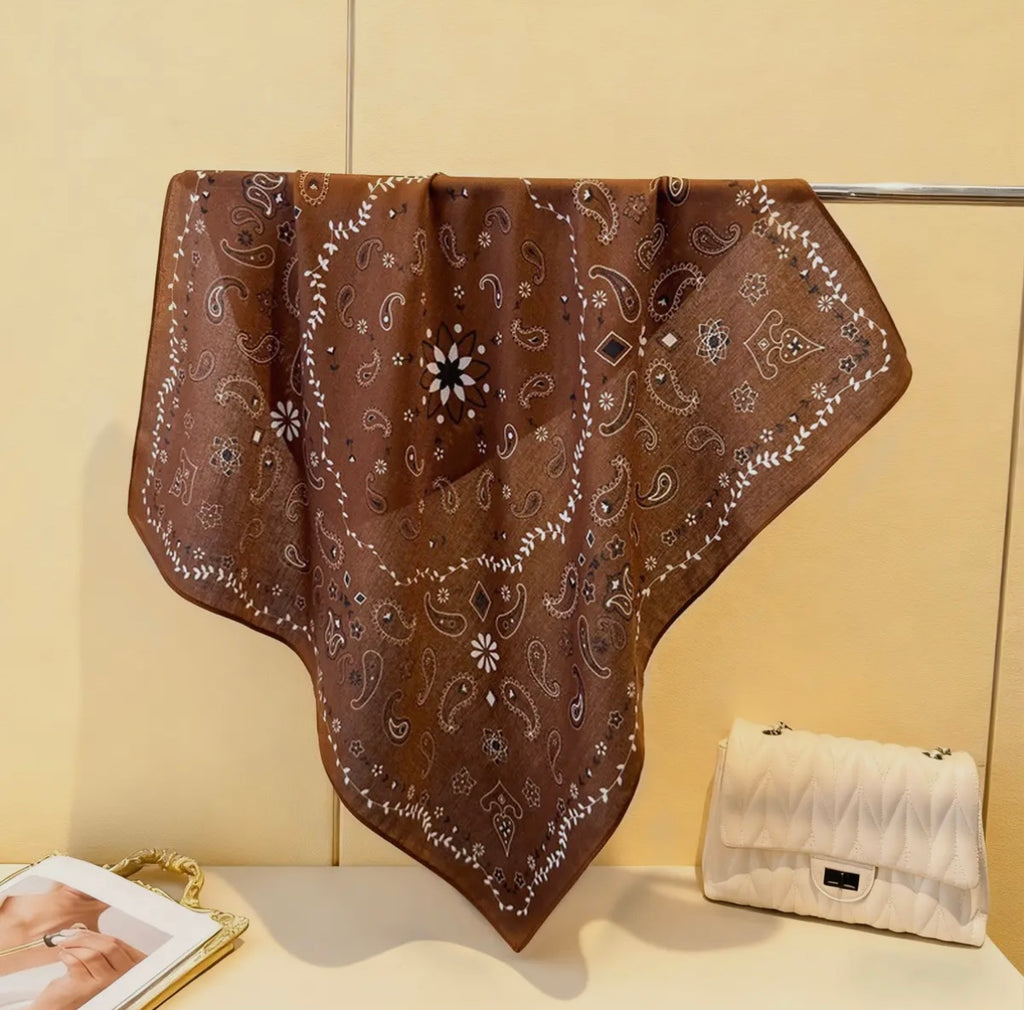 Brown bandana wild rag – Shop The White Feather