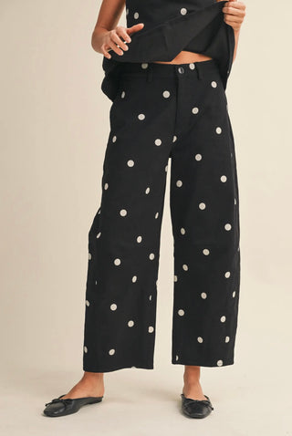 Aubrey polka dot barrel pants