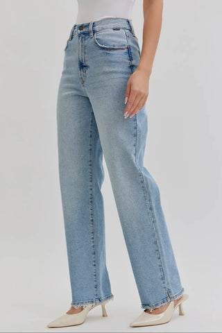 Savannah high rise straight dad jeans - cello