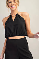 Gemma sparkle neck crop - 2 colors