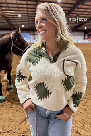 Rowdy Aztec fleece pullover