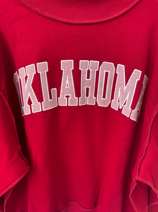 Oklahoma oversized mock neck sweatshirt