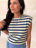 Stephanie navy stripe top