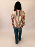 Kassie red white and blue embroidered blouse - THML