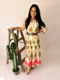 Judy colorful Aztec print maxi dress