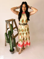 Judy colorful Aztec print maxi dress