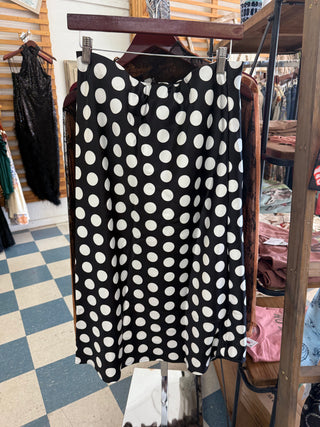 Renee polka dot midi skirt