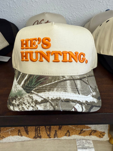 Snap back he’s hunting cap