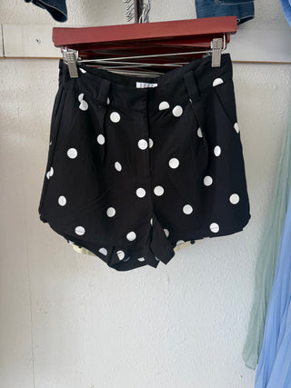 Black polka dot shorts