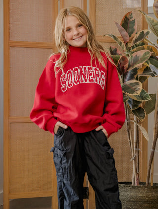 Kids Sooners mock neck sweatshirt