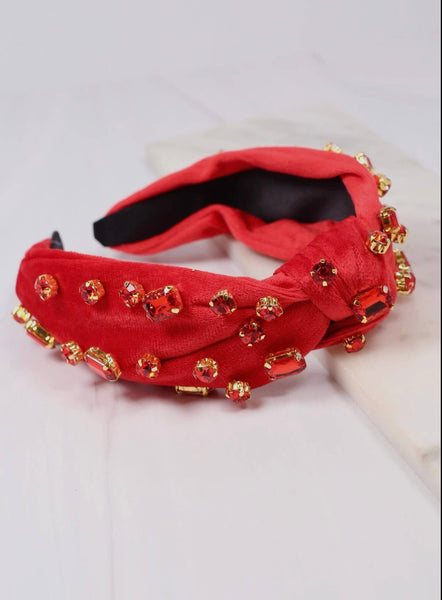 Red rhinestone headband