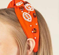 Orange football headband