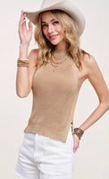 Easy breezy sleeveless halter sweater - 3 colors